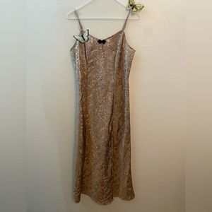 Satin and Gold Slip dress